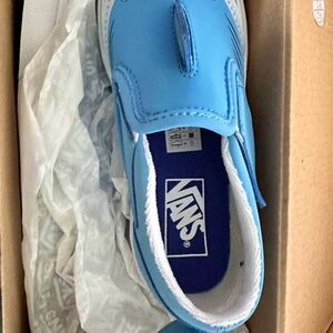 Vans Kids Blue Shark Slip-On Shoes